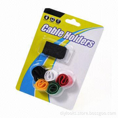 Famous Velcro Cable Holder/Wire Organizer Cord Fixer with 18.5cm Belt Length, 6PCS in One Packaging